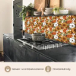 Bloemen - Vintage - Patronen keuken achterwand 2 middel 871 -usp_DE
