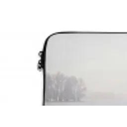 Hek - Sneeuw - Mist - Platteland - Nostalgisch laptophoes neopreen klein -detail