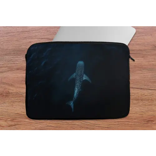 Oceaan - Walvishaai - Donkerblauw - Vlekken laptophoes neopreen klein -tafel
