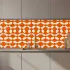 Oranje - Organische vormen - Wit keuken achterwand 2 middel 871 zz_3dshopping