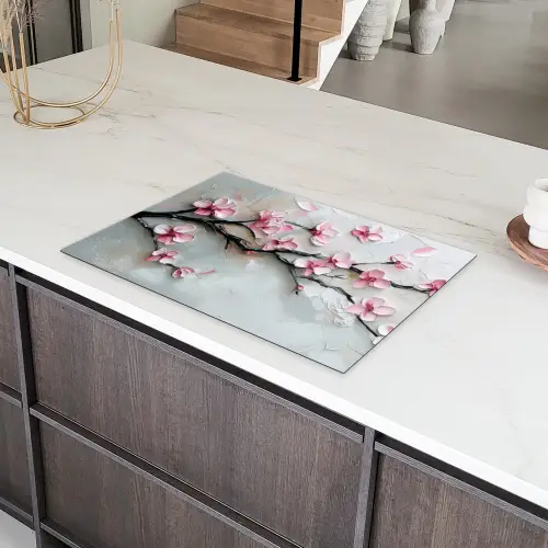 Bloesem - Kunstzinnig - Roze - Sakura Inductie beschermer vinyl 3mm klein -sfeer8