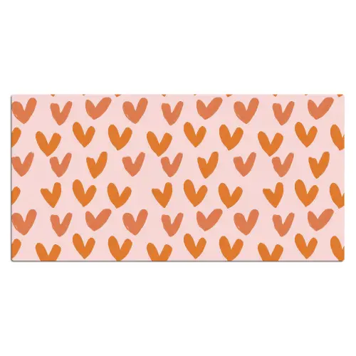 Hartjes - Getekend - Oranje Muismat XXL klein 681 -3d_leeg