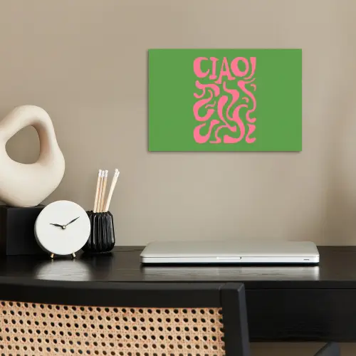 Abstract - Roze - Ciao - Vormen poster papier klein -sfeer1