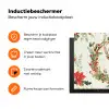 Kerstkrans - Hert - Hulst - Rood Inductie beschermer vinyl 3mm klein -zzzzzzz-td-ups
