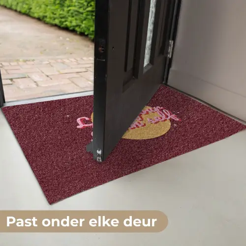 love your damn self - Cirkel - Glitter - Rood Deurmat klein -USP_NL