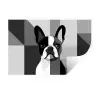 Buldog - Zwart - Abstract - Vlakken Muursticker klein -3d