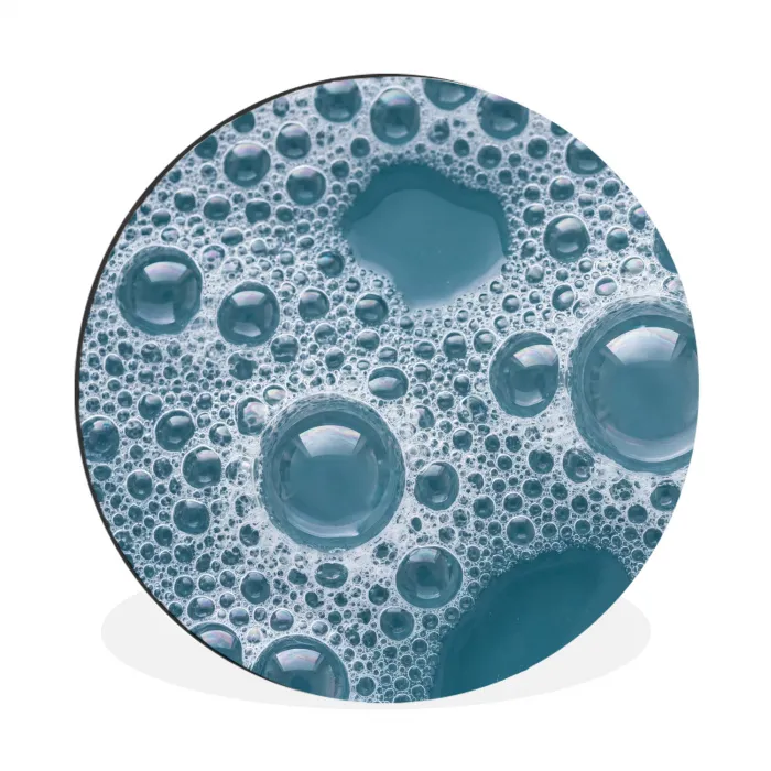 Schuim - Water - Textuur Wandcirkel aluminium klein -3d