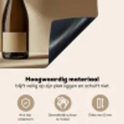 Champagne - Beige - Schaduw - Bubbels Inductie beschemer met haakjes klein -ky-onderkant-nl