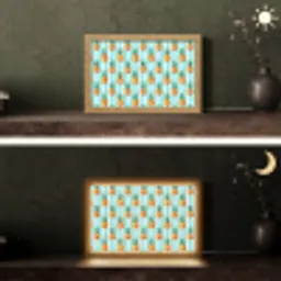 Ananas - Strepen - Groen Light Box met kabel (Tafellamp) klein 924 -sfeer3