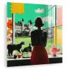 Vrouw - Keuken - Katten - Doorkijk plexiglas 5mm klein -zzzproduct_nieuw