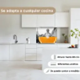 Sinaasappel - Eiffeltoren - Vrouw keuken achterwand 2 middel -sfeer4_ES