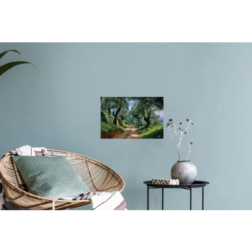 Pad - Bomen - Schaduw - Muursticker klein -plant