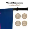 Brutaal - Grappig - Blauw Wandkleed katoen klein -sfeer2