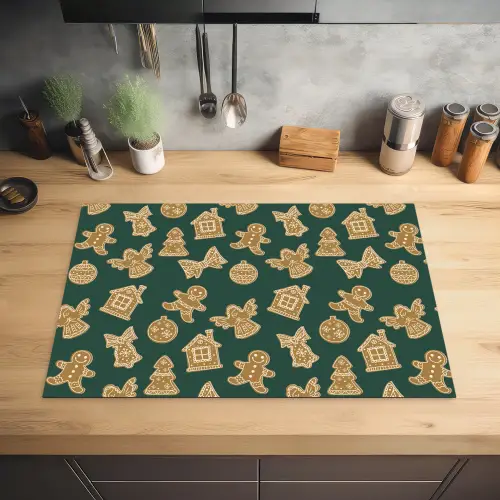 Illustratie - Koekjes - Groen Inductie beschermer vinyl 3mm klein 276 -sfeer5