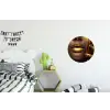 Goud - Vrouw - Verf - Lippen - Luxe Wandcirkel aluminium klein -kinderkamer