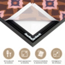 Geometrisch - Sierlijk - Bruin Textielframe zwart klein 947 -USP_feed_closeupNL