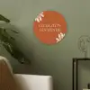 Oranje - Wijntje - Quote Akoestische PET Vilt - Rond klein -sfeer2