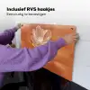 Bloem - Minimalistisch - Wit Inductie beschemer met haakjes klein -ky-ophangen-nl