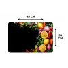 Citroenen - Peper - Kruiden - Graffiti - Verf - Abstract Placemat vinyl groot -specs