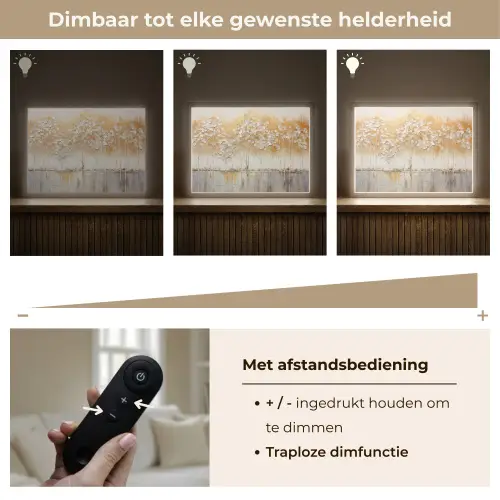 Bomen - Kunst - Acryl - Natuur Light Box met batterij (Wandlamp) middel -USP_dimbaarNL