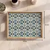 Tegel - Patroon - Blauw - Beige Dienblad Rechthoek middel 911 -USP_Formaat