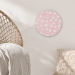Spookjes - Patroon - Roze Akoestische PET Vilt - Rond klein 838 -sfeer4