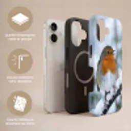 Roodborstje - Tak - Sneeuw - Winter - Levendig Toughcase MagSafe Apple iPhone 17 klein -USP_Lagen_FR