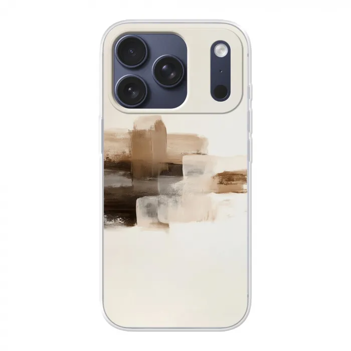 Penseelstreken - Abstract landschap - Rust Telefoonhoesje iPhone 17 Pro klein -3d