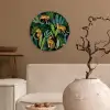 Jungle - Panter - Patronen - Jongens - Meiden - Planten Wandcirkel kunststof plaat 5mm dik klein -sfeer1