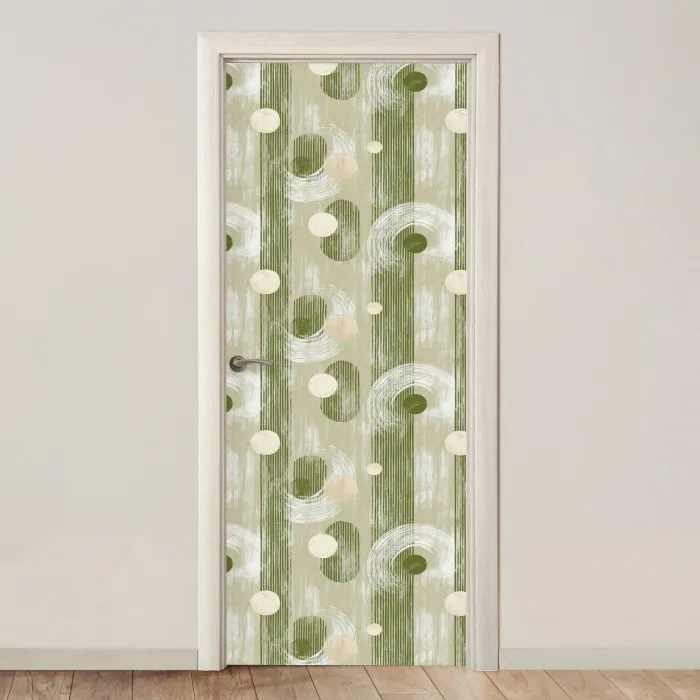 Artistiek - Modern - Groen deurposter klein 289 -3d_beige