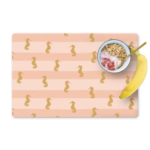 Zee - Dieren - Roze - Zeepaardje Placemat vinyl groot 368 -zzzproduct_Kitchenyeah-website