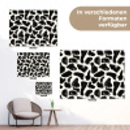 Dierenpatroon - Vlekken - Zwart - Wit tuinposter los doek klein 239 -Xsfeer9_DE