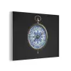 Kompas - Delfts blauw - Zwart PET vilt klein -3d