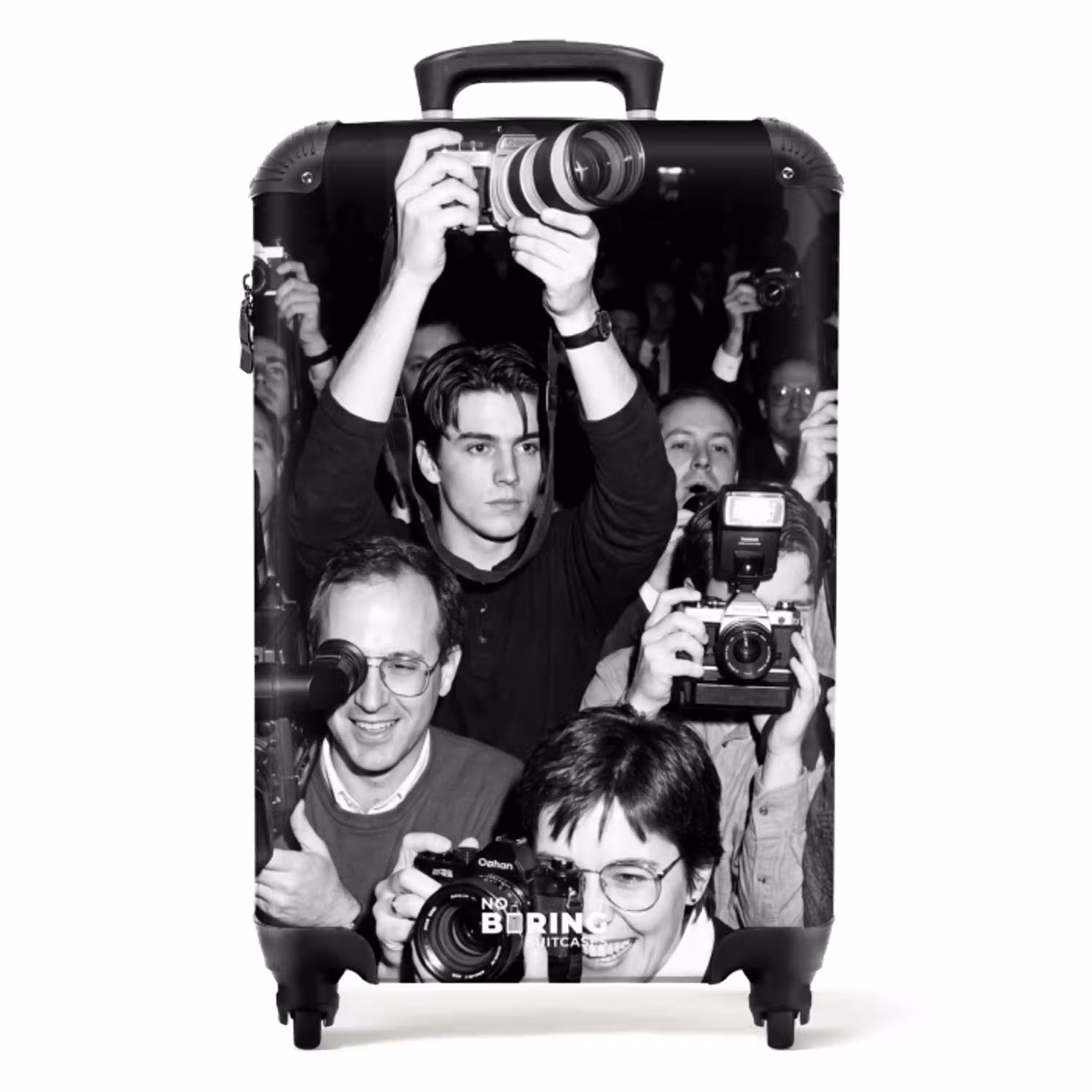 Fotografen - Menigte - Flitsers - Journalistiek NBS - Handbagage koffer - Volwassenen Unisex middel -productfoto_recht