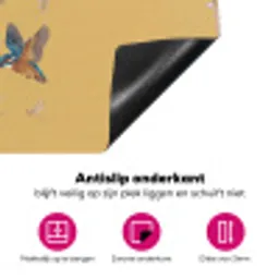 IJsvogels - Bloesem - Geel Inductie beschermer vinyl 3mm klein -wsfeer4_website