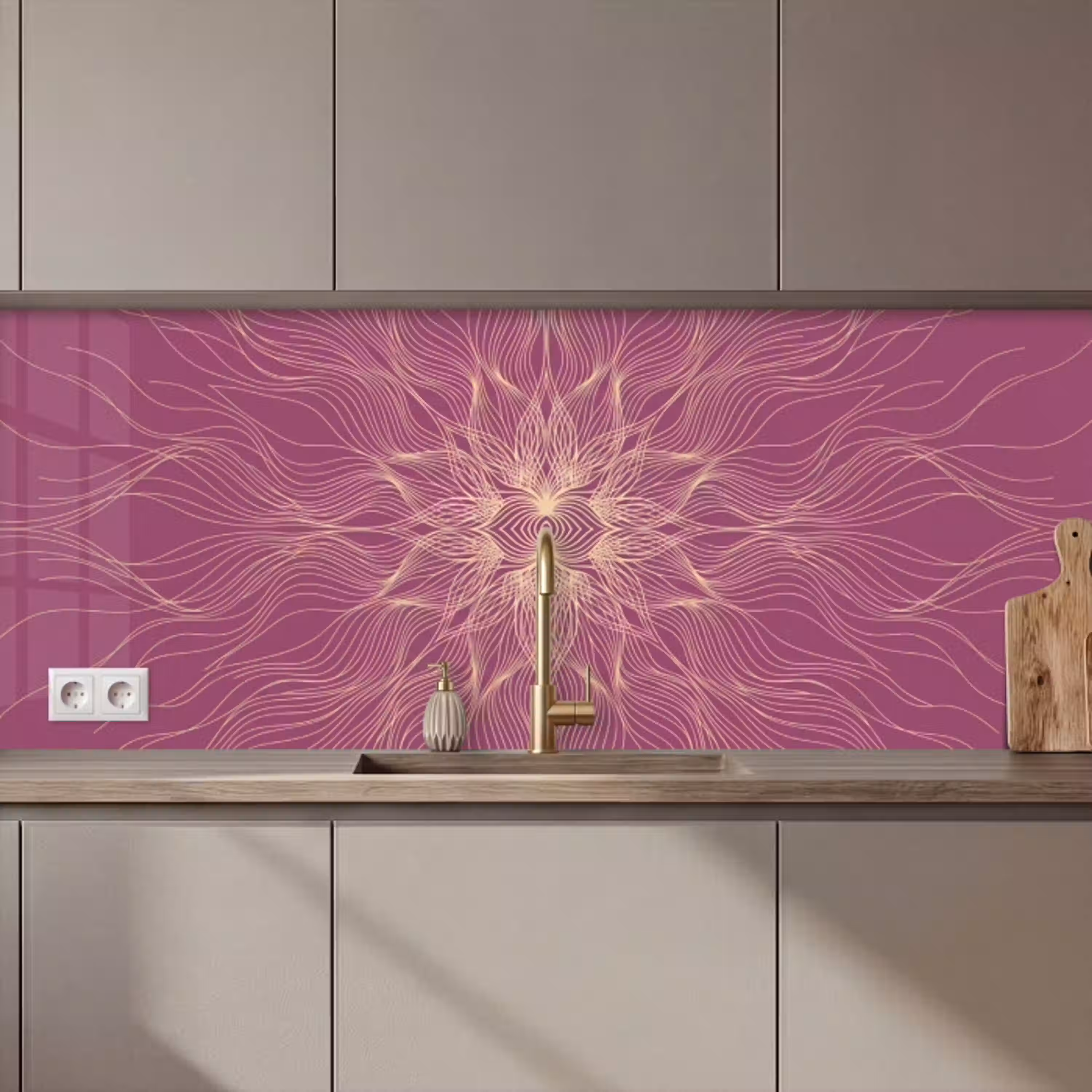 Lijnen - Patroon - Abstract keuken achterwand 2 middel zz_3dshopping