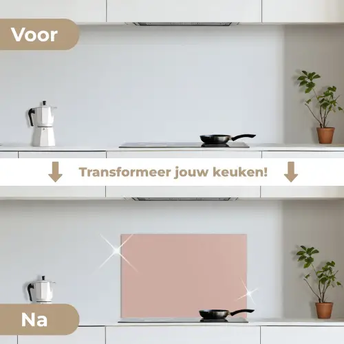 Gloed van de Ochtendstond keuken achterwand spatscherm klein -voor_na_NL