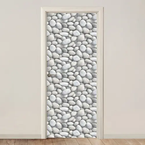Steentjes - Grijs - Ovaal deurposter klein 289 -3d_beige