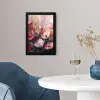 Klaprozen - Roze - Bloemen - Botanisch - Kunst fotolijst zwart zonder passe partout klein -sfeer4