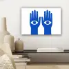 Handen - Twee - Ogen - Blauw canvas 2cm klein -sfeer6