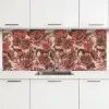 Roos - Patroon - Bloemen keuken achterwand 2 middel 871 -3d