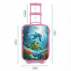 Schildpad en dolfijn in blauwe oceaan Kinderkoffer - Roze klein -productfoto_formaten