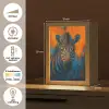 Zebra - Abstract - Blauw Light Box met kabel (Tafellamp) klein -USP_NL