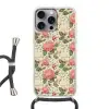 Klassiek - Botanisch - Veelkleurig Hoesje iPhone 16 Pro Max met koord klein 804 -3d