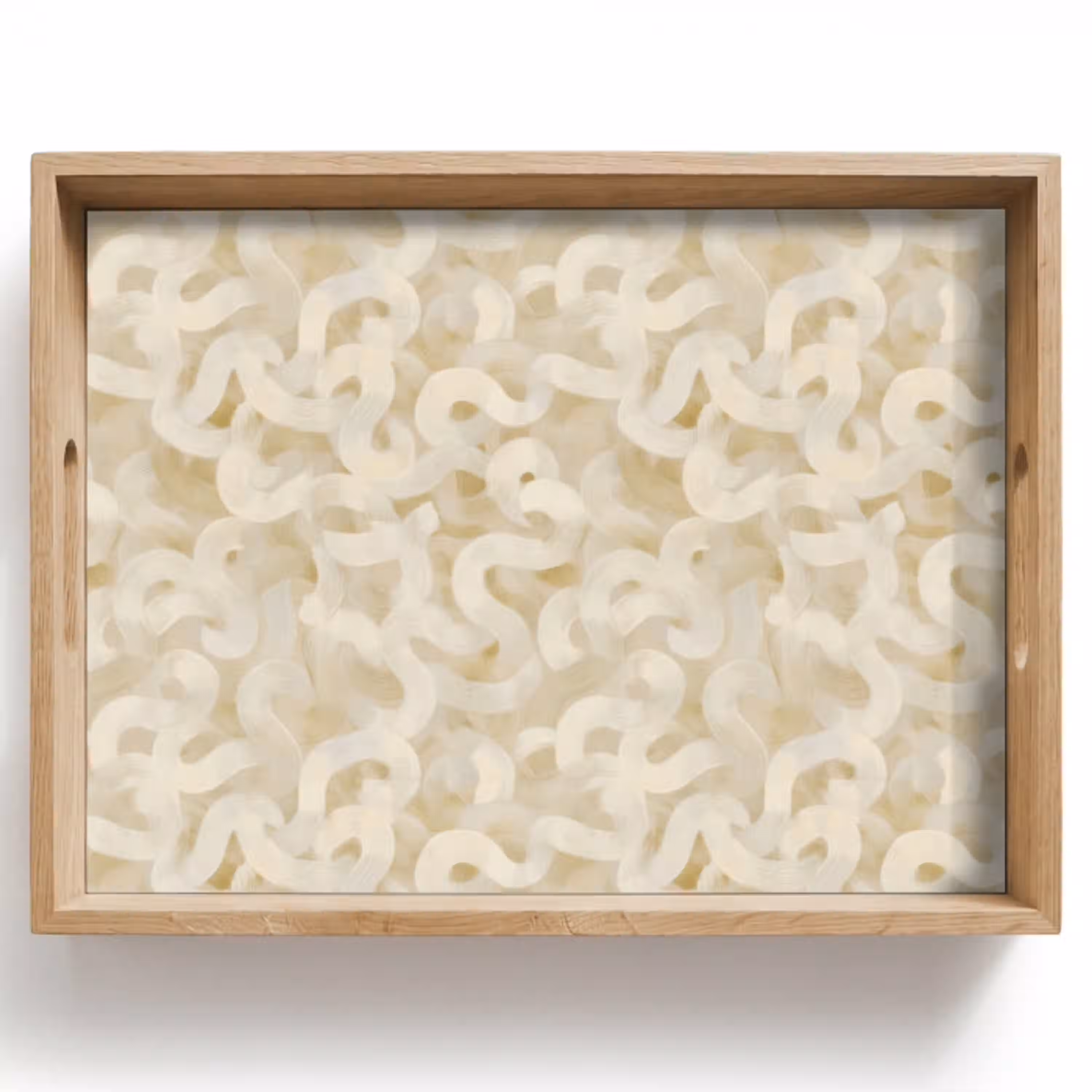 Abstract - Lijnen - Beige Dienblad Rechthoek middel 911 -z3d_shopping