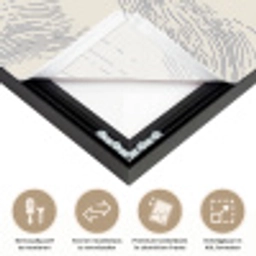 Lijnen - Patroon - Beige - Minimalistisch Textielframe zwart klein 947 -USP_closeupNL