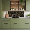 Marmer - Zwart - Goud keuken achterwand 2 middel 871 -sfeer3