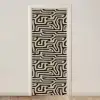 Grafisch - Lijnen - Zwart deurposter klein 289 -3d_beige