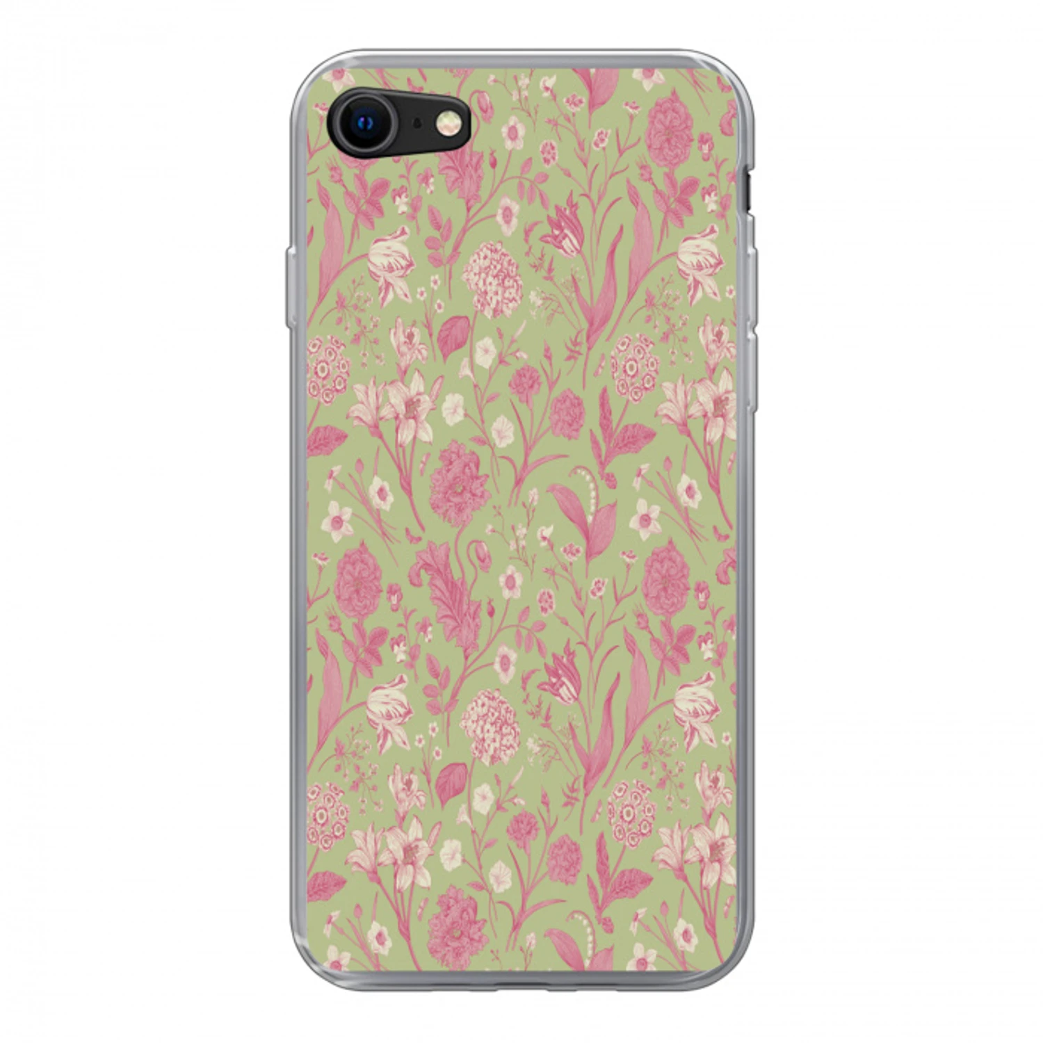 Classic - Pink - Mint Telefoonhoesje iPhone 7 klein 341 -3d