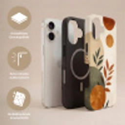 Vormen - Rond - Bladeren - Beige Toughcase MagSafe Apple iPhone 17 klein -USP_Lagen_DE